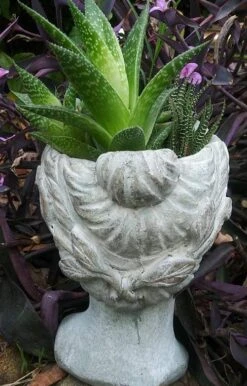 Aphrodite Lady Head Planter -Bird Haven Outlet Store Aphrodite Head Planter Back View