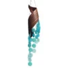 Aqua Capiz Bent Leaf Wind Chime