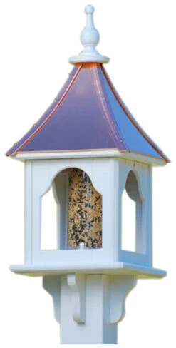 Copper Roof Bird Feeder - Square 28x10 -Bird Haven Outlet Store BF 10 SQ BC