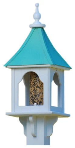 Copper Roof Bird Feeder - Square 28x10 -Bird Haven Outlet Store BF 10 SQ PC