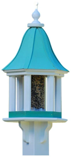 Copper Roof Bird Feeder Column Style - 28x12 -Bird Haven Outlet Store BF12 PC COLUMNS