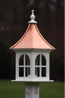 Copper Roof Bird Feeder Arch Window - 28x12 2 Copper Roof Bird Feeder Arch Window - 28x12 - Image 2