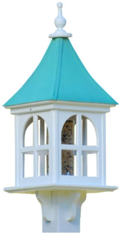 Copper Roof Bird Feeder Arch Window - 28x12 7 Copper Roof Bird Feeder Arch Window - 28x12 -Bird Haven Outlet Store BF12 SQ PC