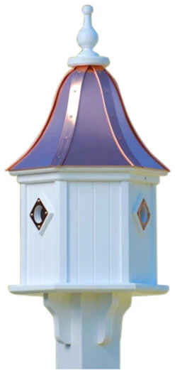 Copper Roof Birdhouse 28x12- 3 Portals -Bird Haven Outlet Store BH12 3CP BC
