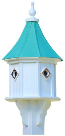 Copper Roof Birdhouse 34x14 Slope- 4 Portals -Bird Haven Outlet Store BH14 4CP PC SLOPE