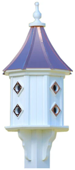 Copper Roof Dovecote Birdhouse 36x14 Slope - 8 Portals 6 Copper Roof Dovecote Birdhouse 36x14 Slope - 8 Portals -Bird Haven Outlet Store BH14 8CP BC SLOPE
