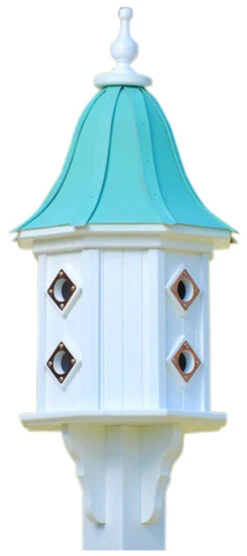 Copper Roof Dovecote Birdhouse 36x14- 8 Portals -Bird Haven Outlet Store BH14 8CP PC BELL