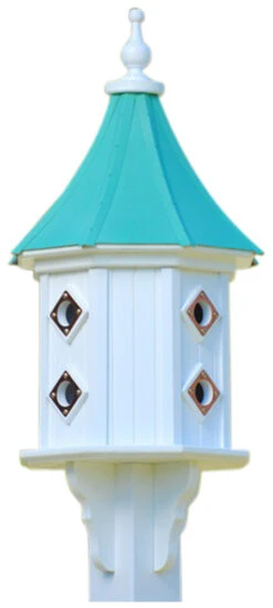 Copper Roof Dovecote Birdhouse 36x14 Slope - 8 Portals 7 Copper Roof Dovecote Birdhouse 36x14 Slope - 8 Portals -Bird Haven Outlet Store BH14 8CP PC SLOPE