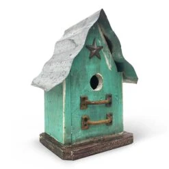 Barn Wood & Tin Rustic Birdhouses -Bird Haven Outlet Store Barnwood Rustic Birdhouse