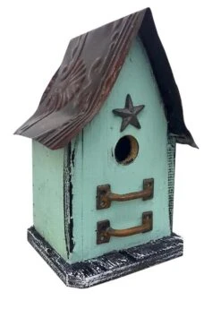 Barn Wood & Tin Rustic Birdhouses -Bird Haven Outlet Store Batrn Wood Tin Rustic Birdhouse