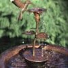 Copper Hummingbird Birdbath Fountain/Dripper