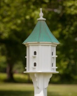 Copper Roof Dovecote Birdhouse 36x14 Slope- 8 Perches