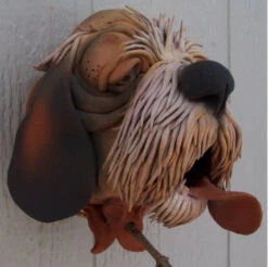 St. Bernard Ceramic Birdhouse