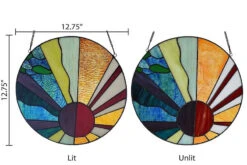 Earth Elements Stained Glass Panel -Bird Haven Outlet Store Earths Elements Stained Glass Panel detail3