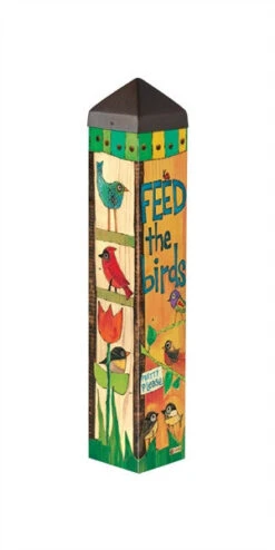 20" Vinyl Art Poles - 7 Designs -Bird Haven Outlet Store Feed the bird art pole