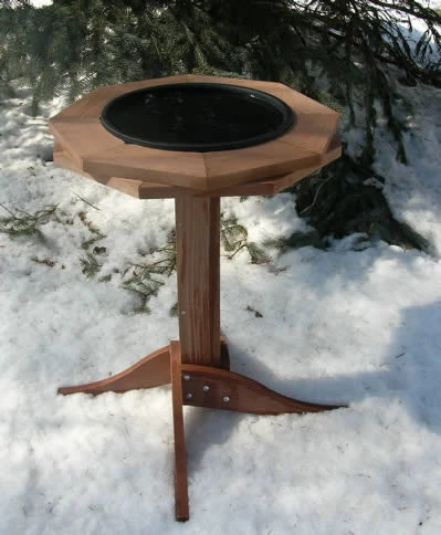 Tall Heated Bird Bath- Cedar Or Poly 1 Tall Heated Bird Bath- Cedar Or Poly
