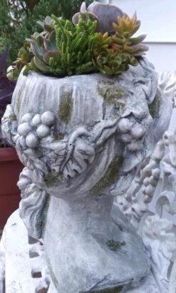 Large Lady Head Planter -Bird Haven Outlet Store Lady Head Planter Back Detail
