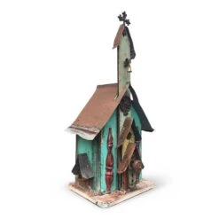 Large Church Birdhouses- 3 Colors -Bird Haven Outlet Store Large Church Birdhouse Aqua