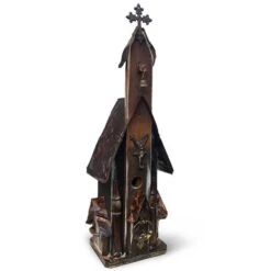 Large Church Birdhouses -Bird Haven Outlet Store Large Church Birdhouse Brown