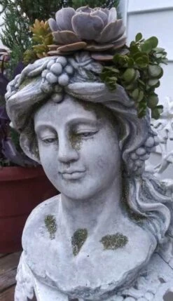 Large Lady Head Planter -Bird Haven Outlet Store Large Lady Head Planter 1