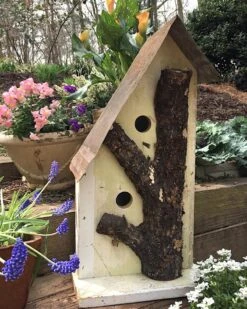 Rustic Log Front Birdhouses- 2 Sizes -Bird Haven Outlet Store Log Front Birdhouse 2