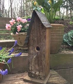 Rustic Log Front Birdhouses- 2 Sizes -Bird Haven Outlet Store Log Front Birdhouse 9