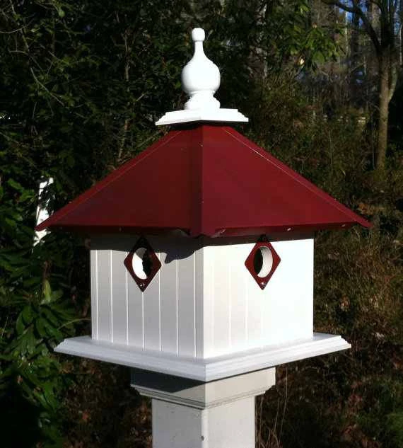 Merlot 2-Nest Birdhouse In Vinyl/PVC 1 Merlot 2-Nest Birdhouse In Vinyl/PVC