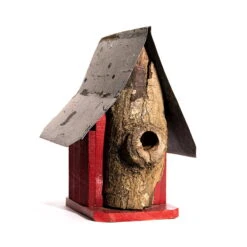 Natural Log Front Birdhouses -Bird Haven Outlet Store Natural Log Front Birdhouse 2A