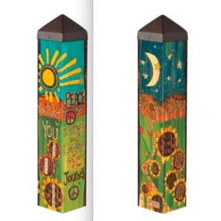20" Vinyl Art Poles - 7 Designs -Bird Haven Outlet Store Peaceful Journey Art Pole