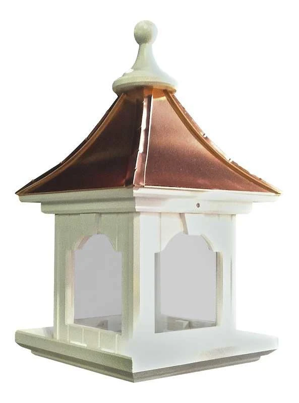 Copper Roof Bird Feeder With Large Capacity - Hanging 3 Copper Roof Bird Feeder With Large Capacity - Hanging - Image 3