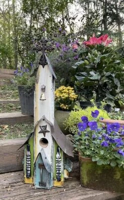 Rustic Church Birdhouses- Medium -Bird Haven Outlet Store Rustic Church Birdhouse 6