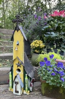 Rustic Church Birdhouses- Medium -Bird Haven Outlet Store Rustic Church Birdhouse 8