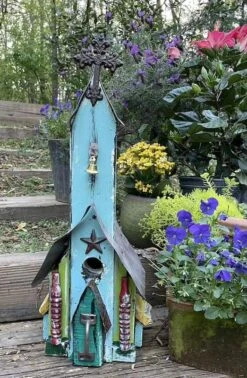 Rustic Church Birdhouses- Medium -Bird Haven Outlet Store Rustic Church Birdhouse 9