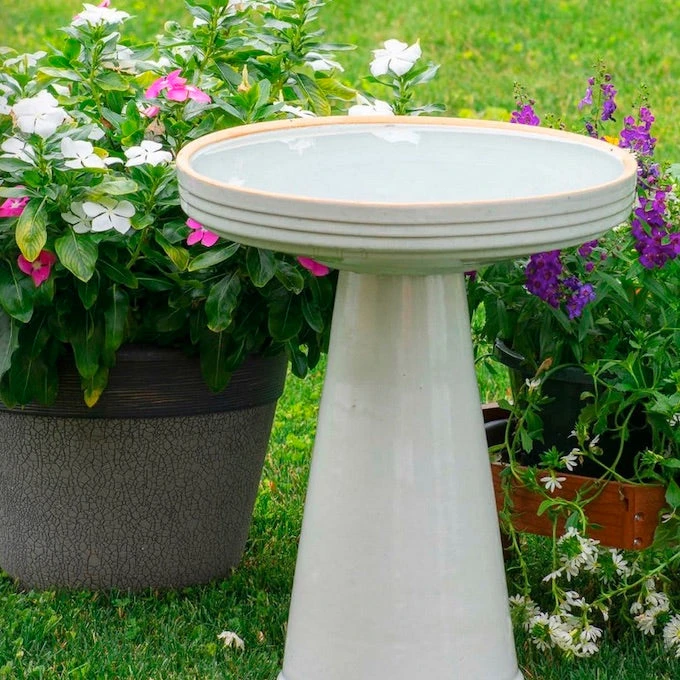 Simple Elegance Pedestal Bird Bath- 4 Colors 1 Simple Elegance Pedestal Bird Bath- 4 Colors