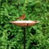 Solid Copper Staked Bird Bath- 2 Sizes