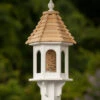 Gazebo Bird Feeder-Vinyl With Cypress Roof 10x28