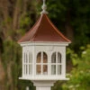 Copper Roof Vinyl/PVC Bird Feeder With Double Window- 29x14