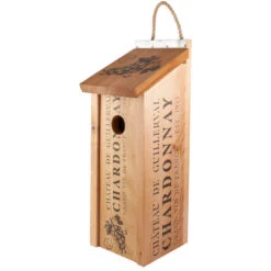 Wine Crate Birdhouse -Bird Haven Outlet Store Wine Bottle Birdhouse