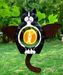 Angel Cats Fruit & Suet Feeder With Suet -Bird Haven Outlet Store bwfruitfeeder