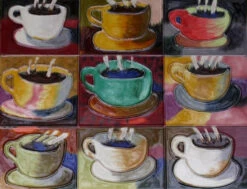 Coffee Cup Decorative Tile 11x14