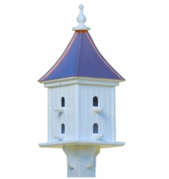 Copper Roof Birdhouse 28x12- 8 Perches -Bird Haven Outlet Store copper roof 28x12 perch BC