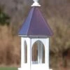 Copper Roof Bird Feeder Post-Mount - 28x8