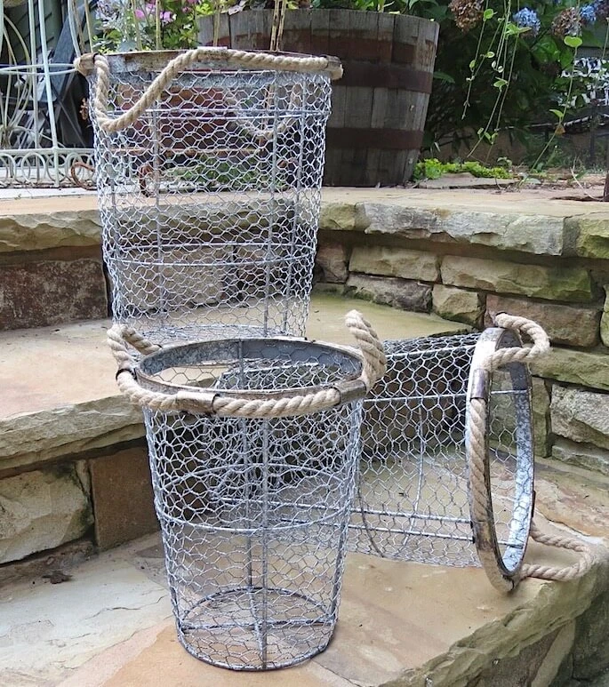 Farmhouse Nested Wire Baskets 1 Farmhouse Nested Wire Baskets