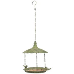 ESSCHERT DESIGN Antique Hanging Tray Bird Feeder 5 ESSCHERT DESIGN Antique Hanging Tray Bird Feeder -Bird Haven Outlet Store hanging tray feeder Detail