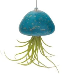 Jellyfish Air Plant Hangers Set/3 -Bird Haven Outlet Store jellyfish air plant hanger teal