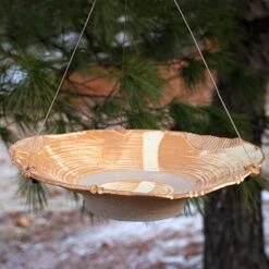 Large Stoneware Hanging Bird Bath -Bird Haven Outlet Store large handmade hanging bird bath