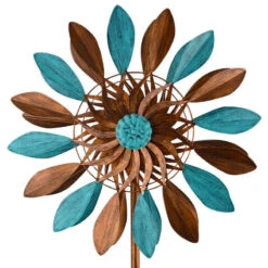 Large Kinetic Double Leaves Spinner