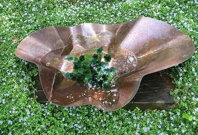 Free-Form Copper Bird Bath/Planter 2 Free-Form Copper Bird Bath/Planter - Image 2