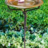 Solid Copper Staked Bird Bath