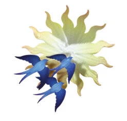 Swallows On Sunburst Wall Art